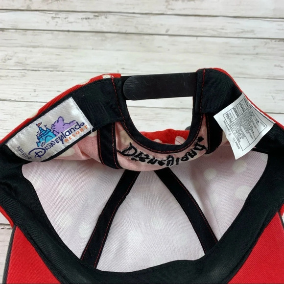 Disneyland Minnie Mouse Ears Polka Dot Red Hat - Picture 4 of 5